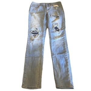 Bullhead Denim Co. Low Rise Skinniest Denim Jeans Blue Women's Size 5 Womens Zip